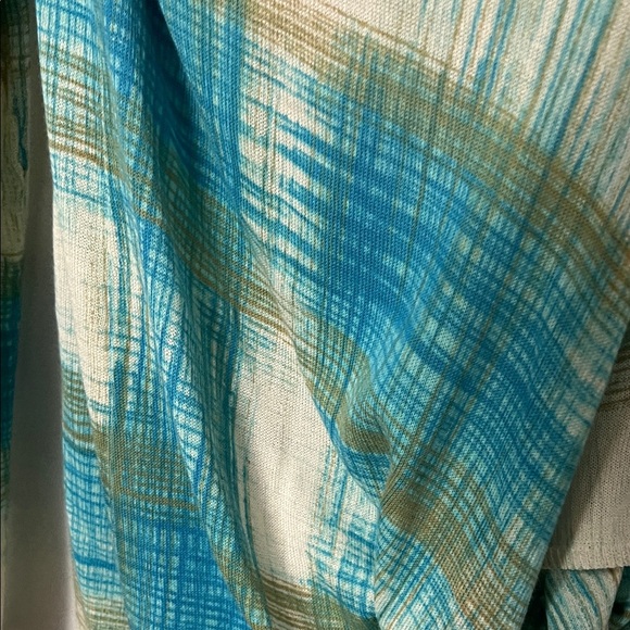 Sparrow Teal and Cream Tie-Front Cardigan - Picture 5 of 7